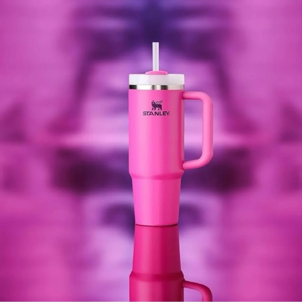 Stanley Quencher H2.0 Tumbler with Handle and Straw 40 oz Fushia New With Tags